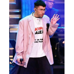 Bad Bunny The Tonight Show Pink Blazer